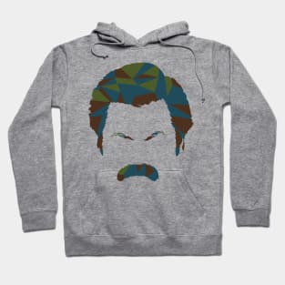 Ron Swanson Mustache Graphic Hoodie